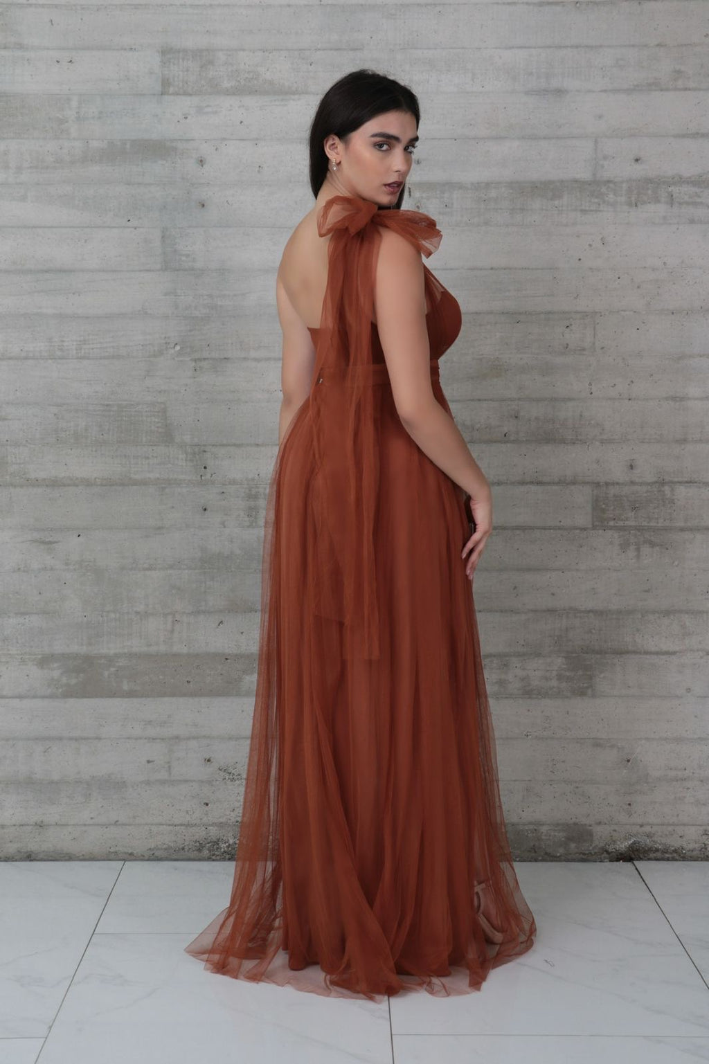 Vestido Tul Chevron Dama