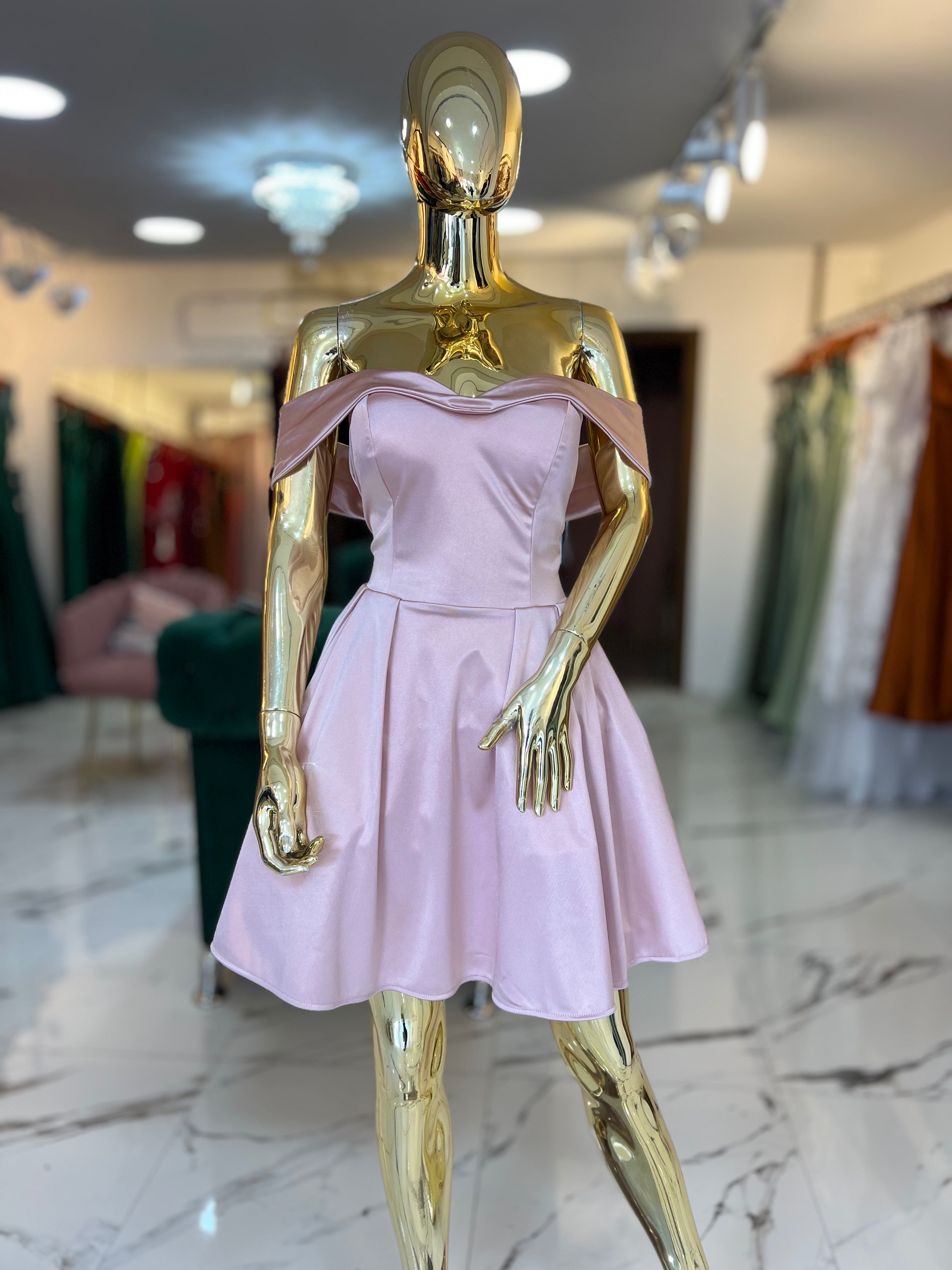Mini vestido niña satén Rosa