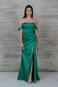 Vestido verde claro estraple