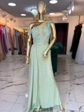 Vestido verde menta Gala Pedrería