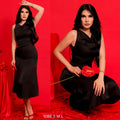 Vestido Negro satén Isachar