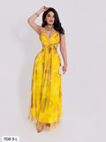 Vestido Amarillo estampado