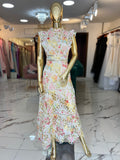 Vestido Floral perlas delanteras