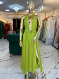 Vestido playero verde lima cinto