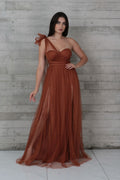 Vestido Tul Chevron Dama