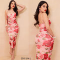 Vestido Tul rosa estampado floral