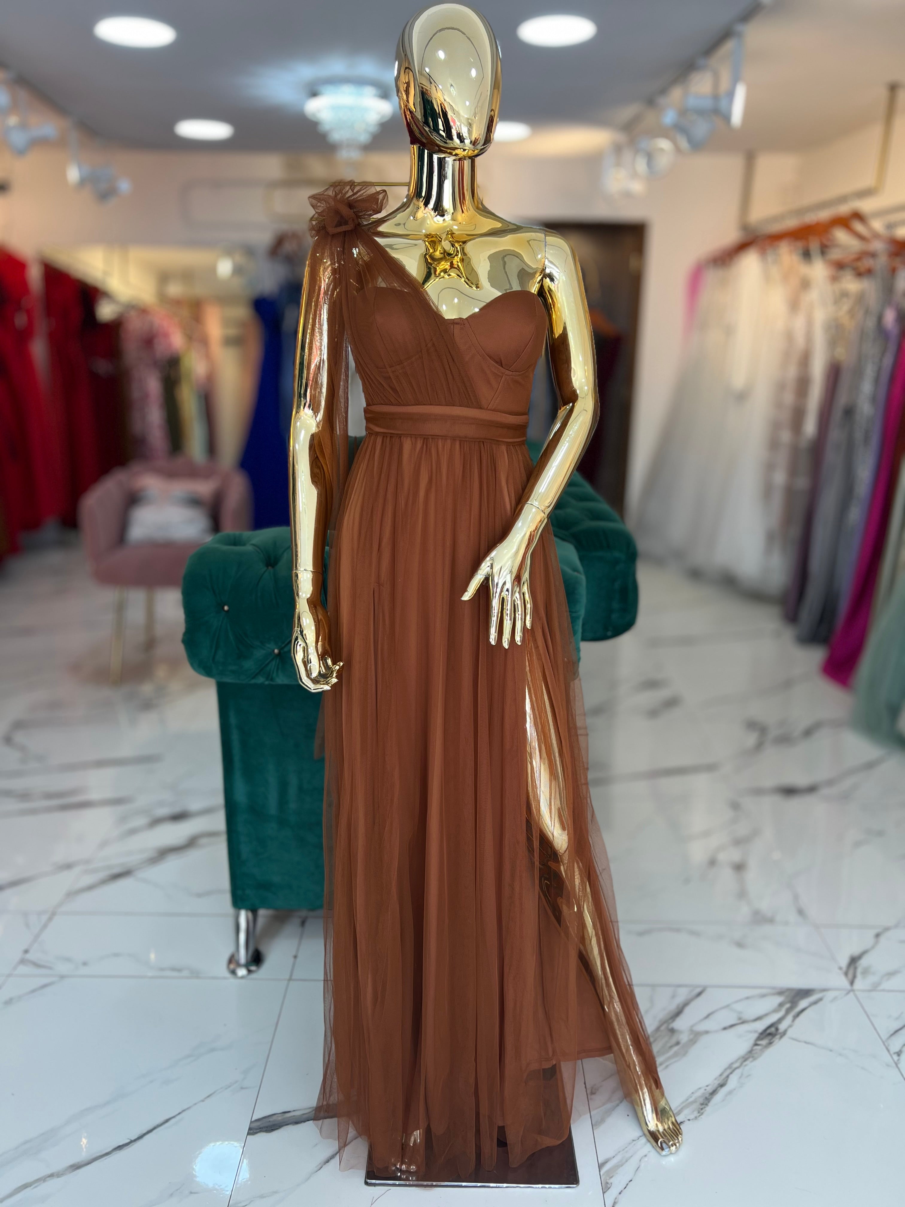 Vestido Tul Chevron Dama